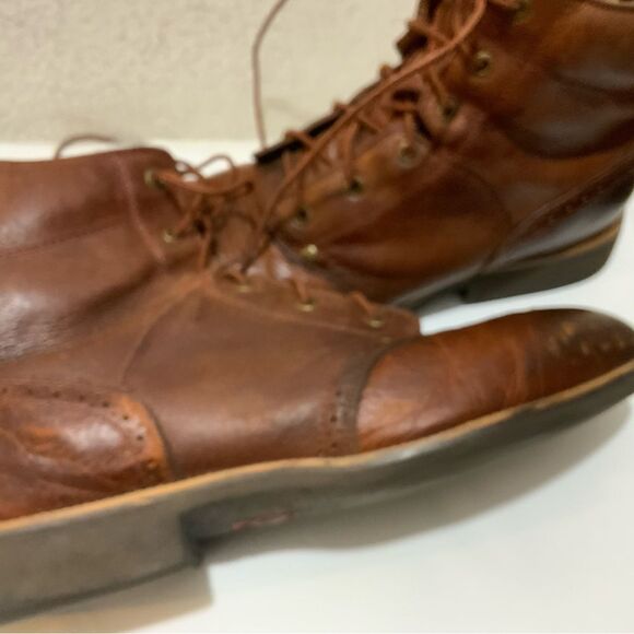 Twisted X Men's Lacer Lace Up Leather Ankle Boots Cognac MCRL001 Size 11-1/2 M - Picture 12 of 15